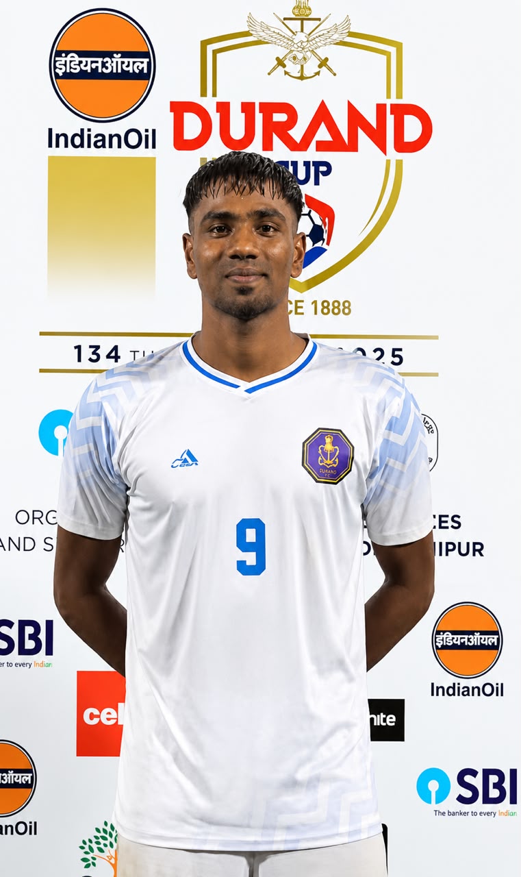 Sreyas VG - Played AFC Cup in Bangladesh, played three seasons in the I-League, represented the Services football team four times in the Santosh Trophy, played for Calicut University, and is currently an Indian Navy football player.